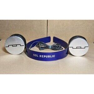 SOL REPUBLIC Tracks HD On-Ear Wired Headphones - Purple /Silver **TESTED**